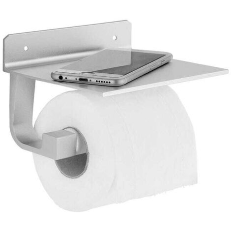 Soporte cromado para papel higiénico - 12,5 x 15,5 x 11,5 cm