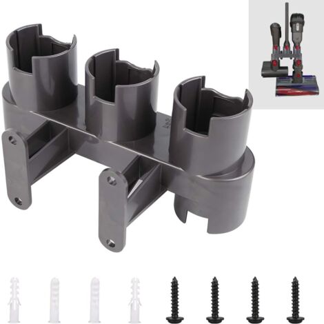 Soporte de accesorios para montaje en pared, juego convertidor adaptador para Dyson V11 V10 V8 V7, repuesto para aspiradora Dyson (gris, con paquete de piezas)-aspiradora Dyson