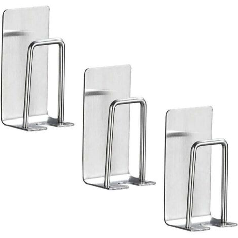 Soporte de acero inoxidable para cepillos de dientes eléctricos, tres ranuras, para montaje en pared, ideal para la ducha o el baño. Ahorra espacio.