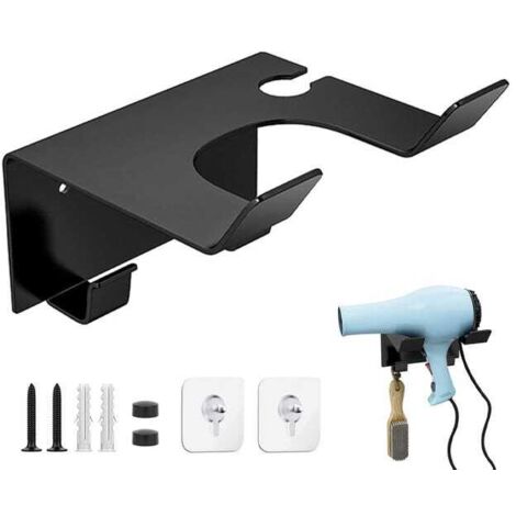 Soporte de acero inoxidable para secador de pelo, estante de almacenamiento para secador de pelo para hotel, baño, peluquería.