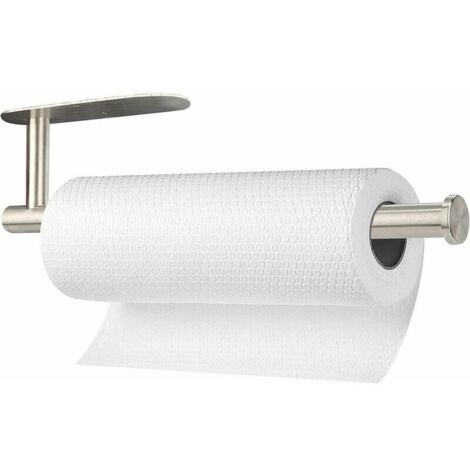 Soporte de acero inoxidable para toallas de papel, soporte de pared para toallas de papel, soporte de pared para papel higiénico, dispensador de toallas de papel de pared con o sin orificios, 32,5 cm/