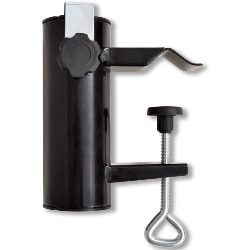 

vidaXL Soporte de sombrilla de exterior acero negro - Negro