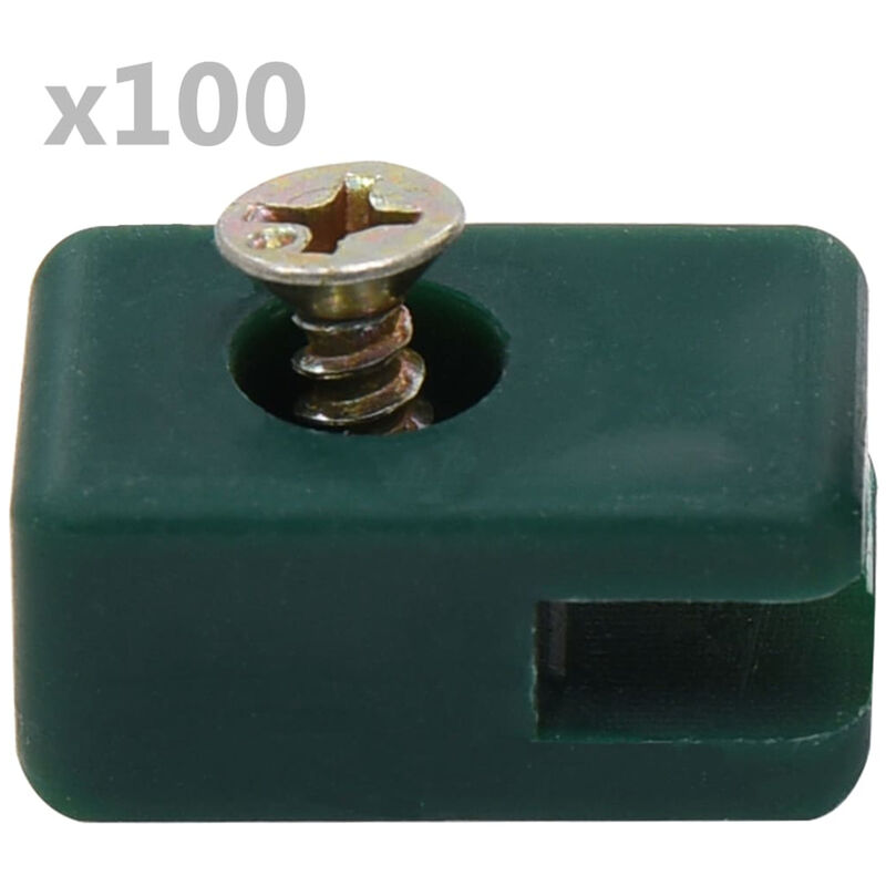 

Soporte de alambre valla de jardin con tornillo 100 sets verde