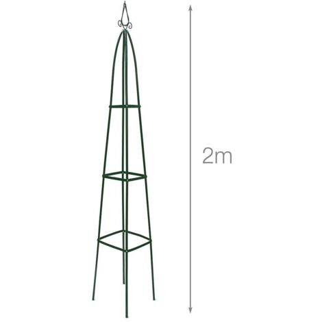 Soporte de arco para jardín de rosas trepadoras verde oscuro 192 cm 2213002