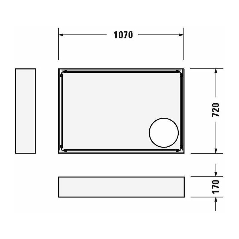 

Soporte de bañera D-CODE para 720097 1100x750mm - Duravit