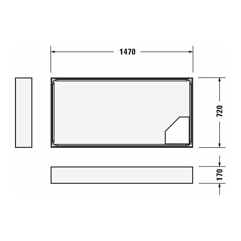 

Soporte de bañera D-CODE para 720099 1500x750mm - Duravit