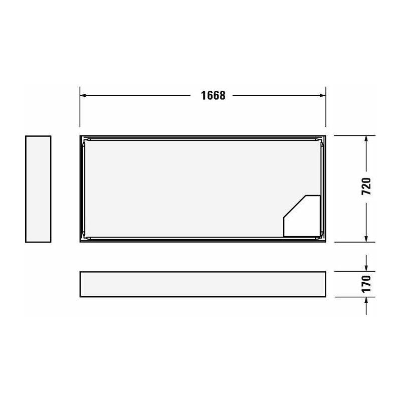 

Soporte de bañera D-CODE para 720100 1700x750mm - Duravit