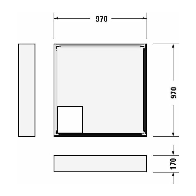 

Soporte de bañera D-CODE para 720103 1000x1000mm - Duravit