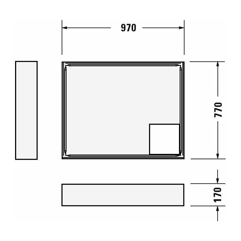 

Soporte de bañera D-CODE para 720106 1000x800mm - Duravit