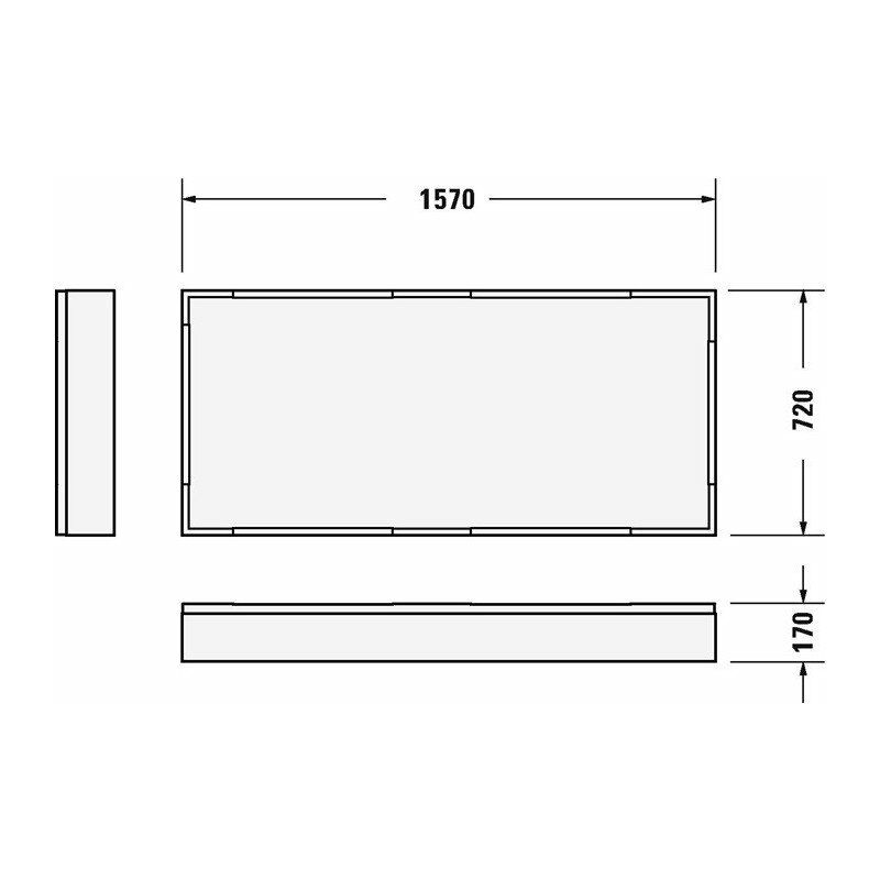 

Soporte de bañera D-CODE para 720164 1600x750mm - Duravit