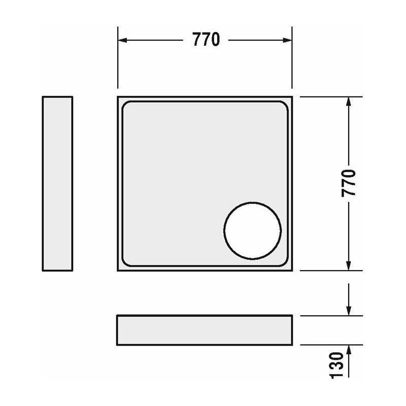 

Soporte de bañera para 720114 800x800mm - Duravit