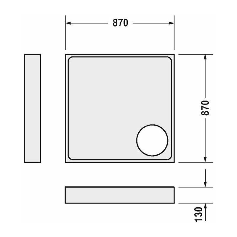 

Soporte de bañera para 720115 900x900mm - Duravit