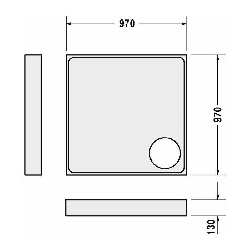 

Soporte de bañera para 720116 1000x1000mm - Duravit