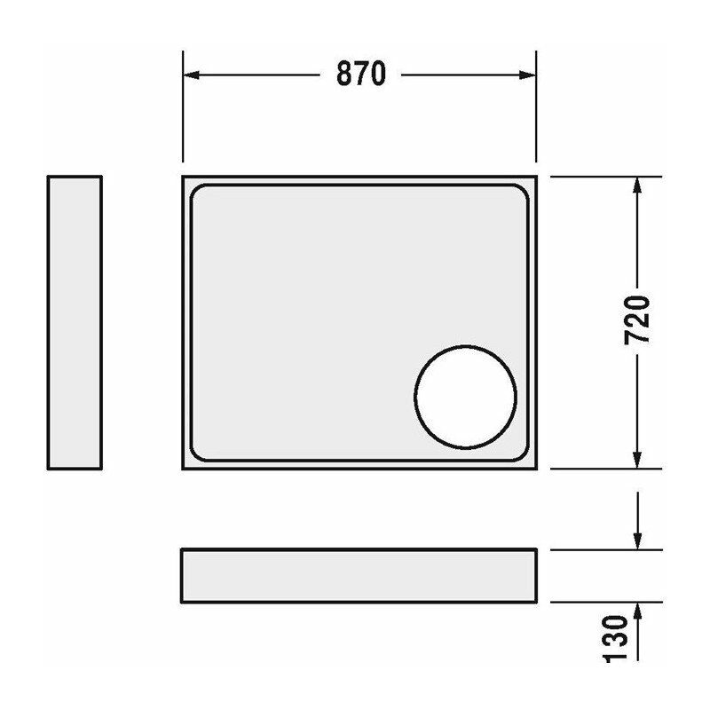

Soporte de bañera para 720117 900x750mm - Duravit