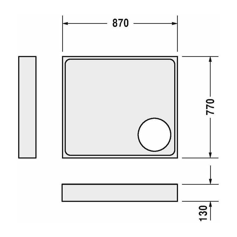 

Soporte de bañera para 720118 900x800mm - Duravit