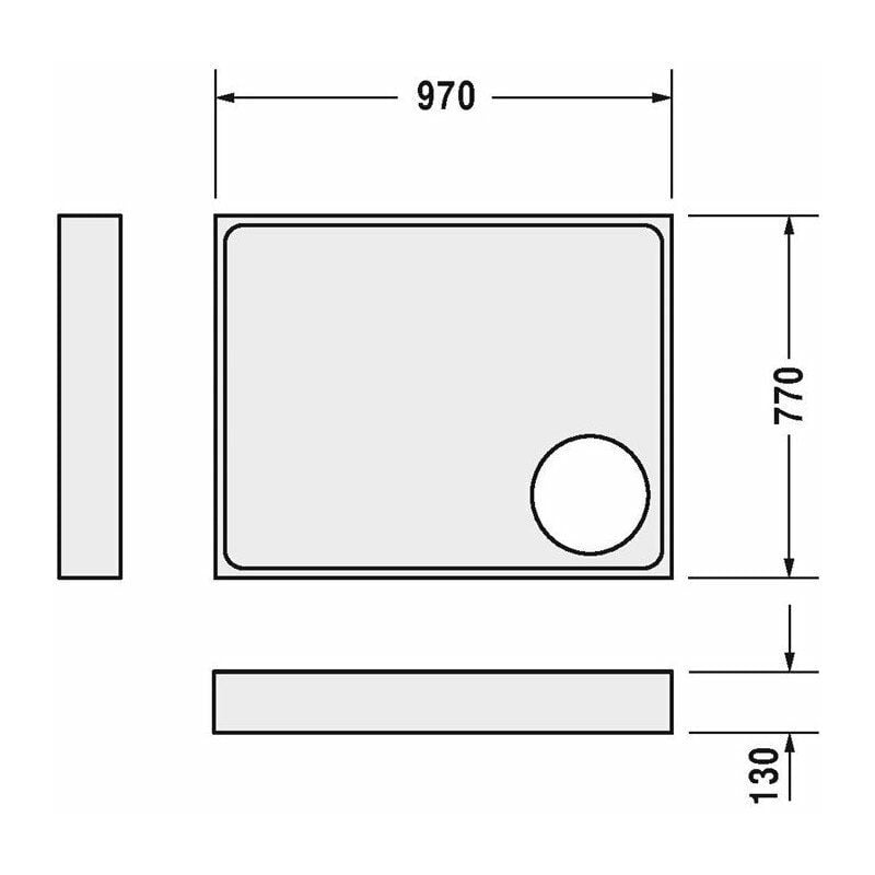 

Soporte de bañera para 720119 1000x800mm - Duravit