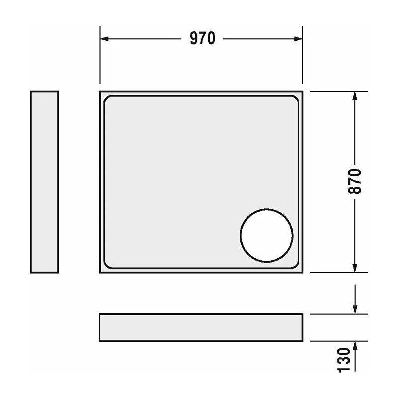 

Soporte de bañera para 720120 1000x900mm - Duravit
