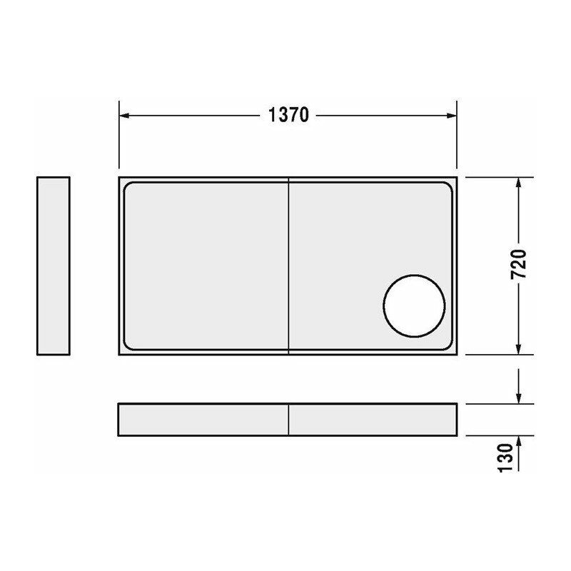 

Soporte de bañera para 720125 1400x750mm - Duravit
