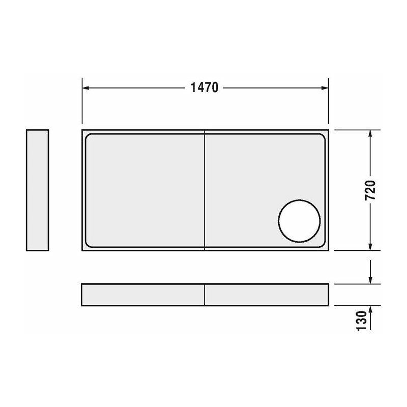 

Soporte de bañera para 720128 1500x750mm - Duravit