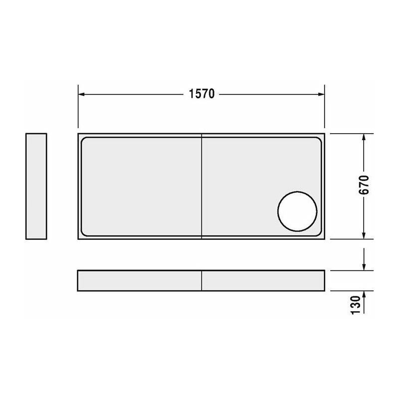 

Soporte de bañera Duravit para 720129 1600x700mm