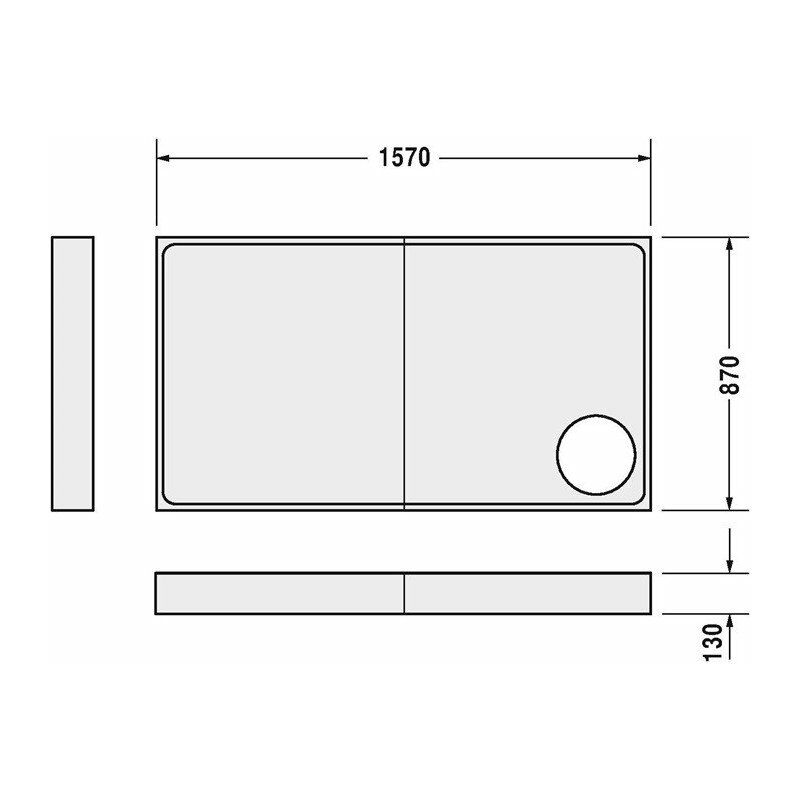 

Soporte de bañera Duravit para 720131 1600x900mm