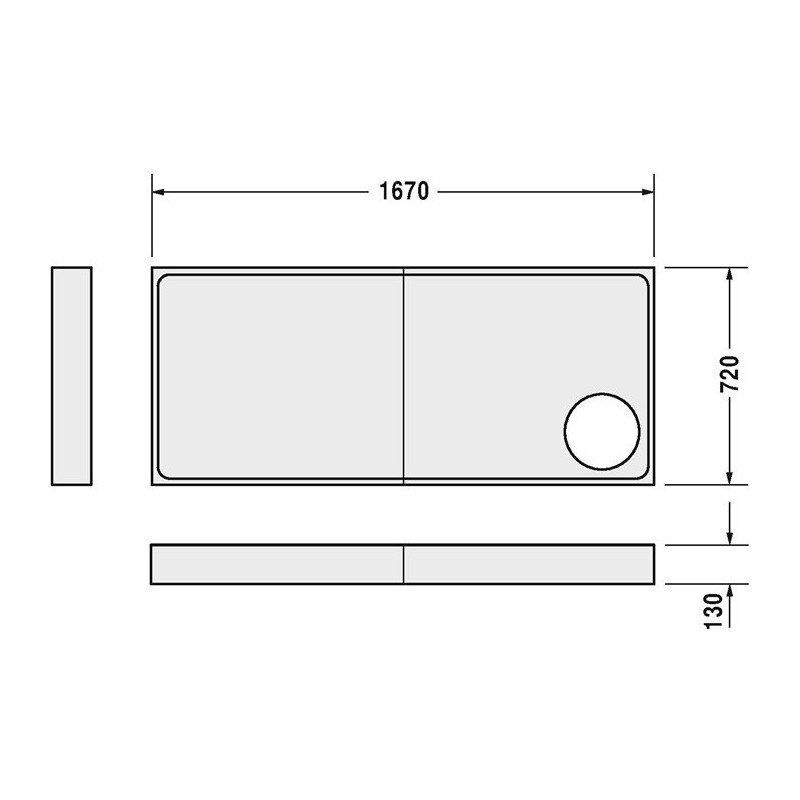 

Soporte de bañera Duravit para 720132 1700x750mm