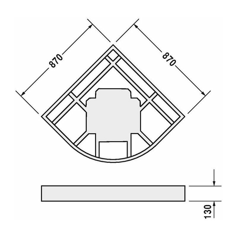 

Soporte de bañera para 720135 900x900mm - Duravit