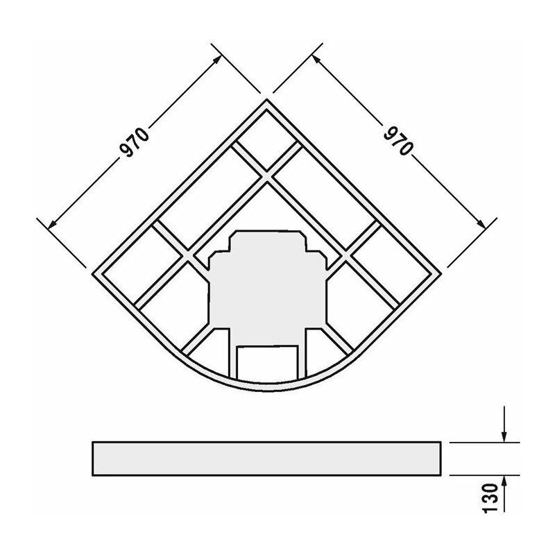 

Soporte de bañera para 720136 1000x1000mm - Duravit