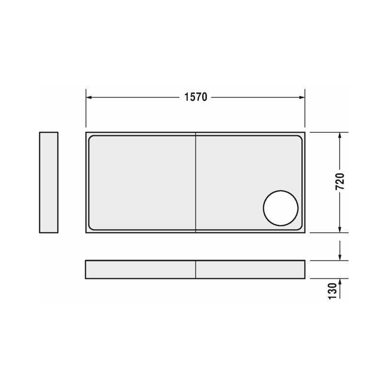 

Soporte de bañera para 720236 1400x800mm - Duravit