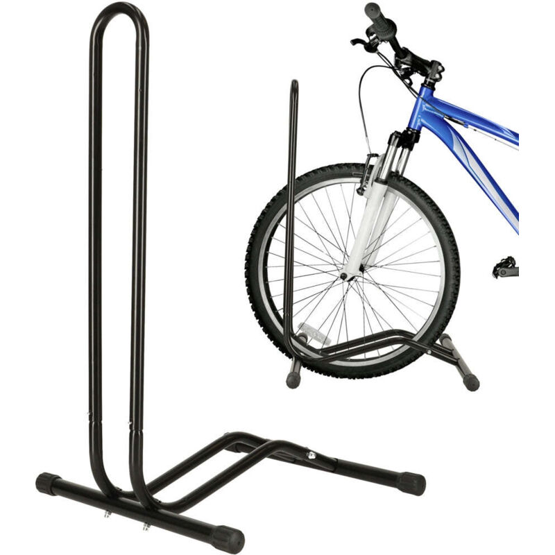 Soporte de bicicleta individual de metal negro