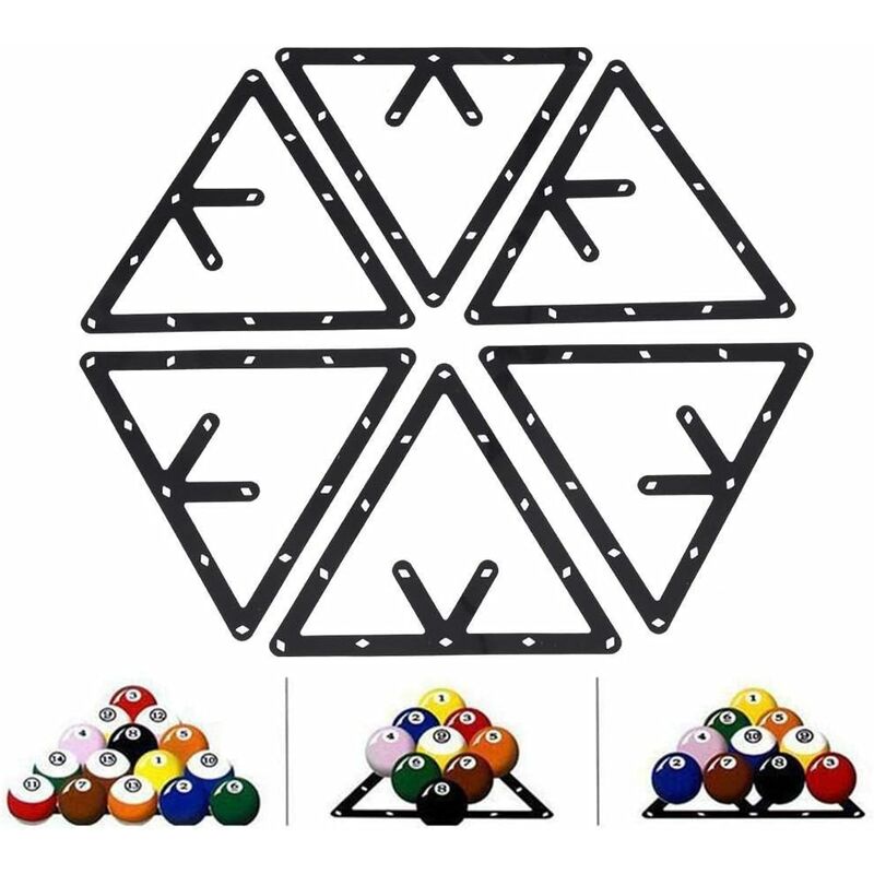 

Soporte de billar 6 unids / set, soporte triangular para mesa de billar, soporte para bolas de posicionamiento, accesorios para billar - Litzee