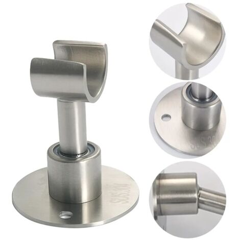 Soporte de cabezal de ducha de pared impermeable para baños con tornillos de ángulo ajustable, acero inoxidable, de aplicación universal y fácil de instalar.