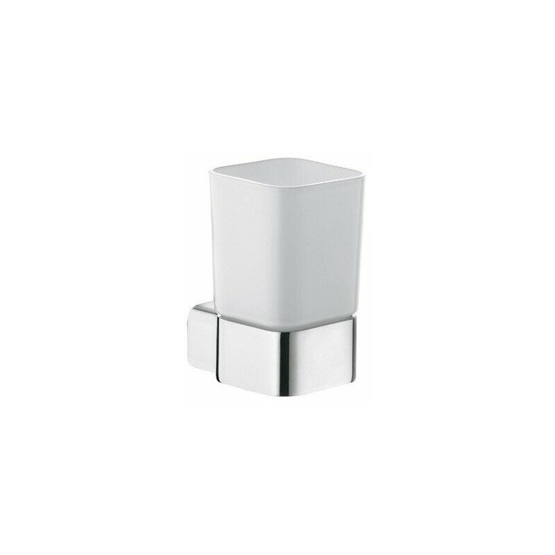 

Soporte de cristal E2 cromado / blanco