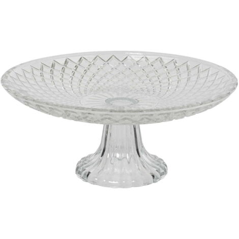 Soporte de cristal para tartas 20x9cm Bandeja transparente