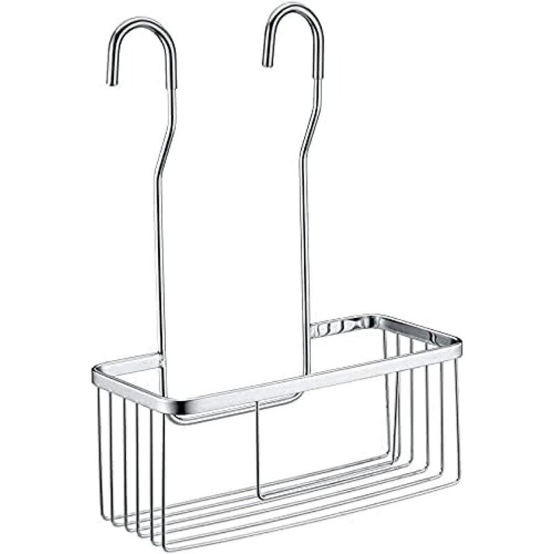 

Soporte de ducha, asistente de inodoro, jabonera colgante, acero inoxidable plateado sin perforación