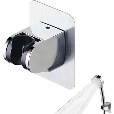 Soporte de ducha con adhesivo fuerte y ángulo ajustable, soporte de ducha de pared, soporte de cabezal de ducha sin taladro, soporte de cabezal de ducha para pared de baño