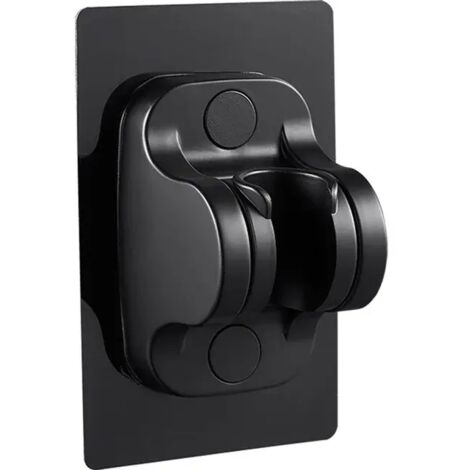 Soporte de ducha con ventosa, soporte de cabezal de ducha ajustable, ducha de mano, giratorio, con múltiples ángulos, sin taladro, negro-A
