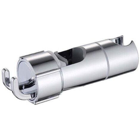 Soporte de ducha de 16–27 mm con diámetro ajustable, cromado, estable y práctico