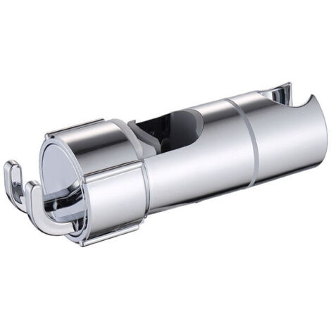 Soporte de ducha de 16–27 mm con diámetro ajustable, cromado, estable y práctico