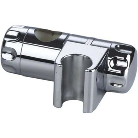 Soporte de ducha de mano reemplazable de 1 pieza, clip de ducha ajustable para baño, compatible con barra de ducha de 25 mm, cabezal de ducha de 19-22 mm, ABS cromado