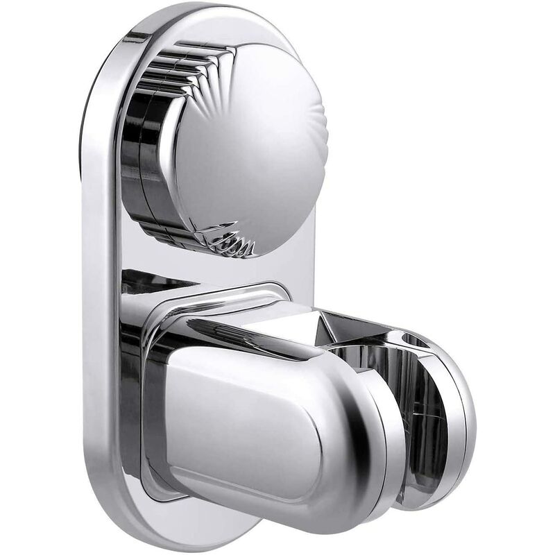 

Soporte de ducha de succión de gran capacidad de adsorción, 5 ángulos ajustables, soporte de pared para ducha de mano （plateado）