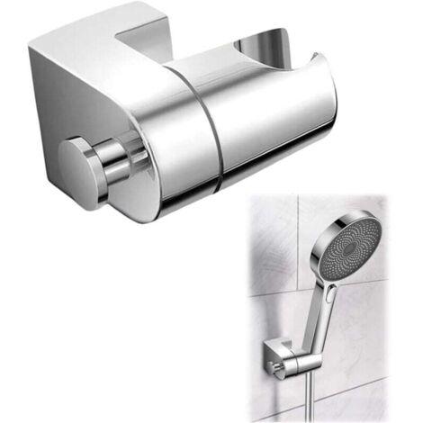Soporte de ducha KZQ 360°, universal, compatible con duchas de mano, color plateado