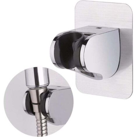 Soporte de ducha KZQ, Clarmonde 3M, autoadhesivo, extraíble, para pared, con ángulo ajustable, resistente al agua, para baño de hotel (paquete de 2)