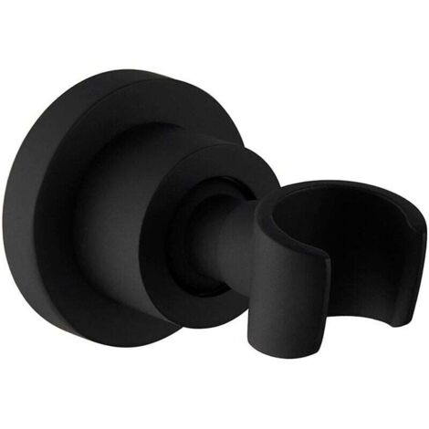 Soporte de ducha negro, soporte de cabezal de ducha de acero inoxidable, montaje en pared, soporte de ducha de mano giratorio de 360°, soporte de cabezal de ducha, redondo