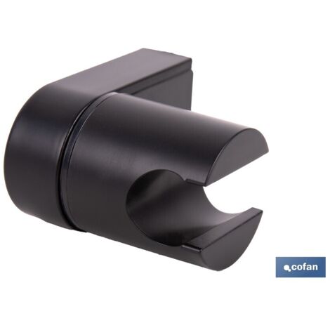 Soporte de ducha para pared color negro ABS