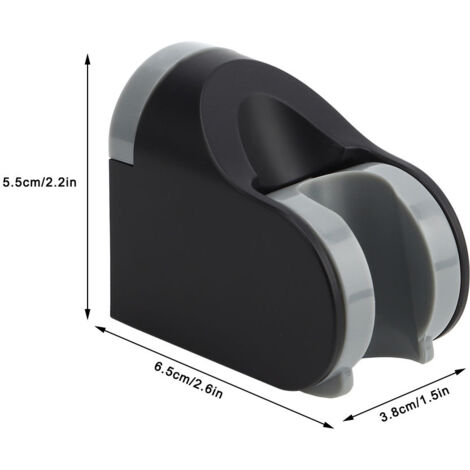 Soporte de ducha portátil y ajustable con base fija, ABS negro, ducha de mano y bidé.