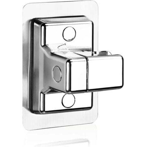 Soporte de ducha sin taladro, soporte universal para cabezal de ducha ajustable 360°, soporte de ducha de pared, soporte de ducha de pared para ducha de mano giratoria, soporte de ducha fijo y ajustab