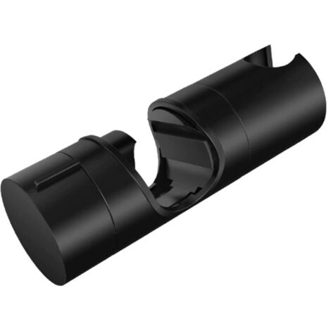 Soporte de ducha, soporte universal para cabezal de ducha negro para barra de ducha de 18-25 mm, hecho de ABS sólido, versión mejorada y gruesa, soporte para cabezal de ducha, negro mate