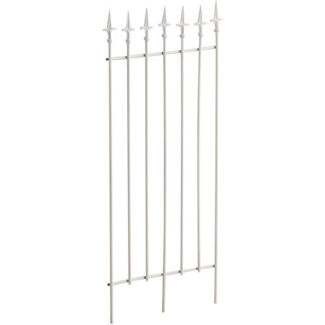 Soporte de enrejado para plantas trepadoras decoración de jardín 100 x 50 cm metal blanco 100008922