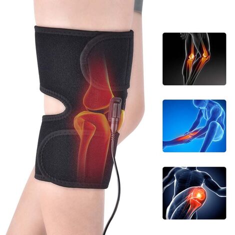 Soporte de envoltura de rodillera calentada/almohadilla térmica terapéutica eléctrica con recargable para dolor articular, alivio del dolor
